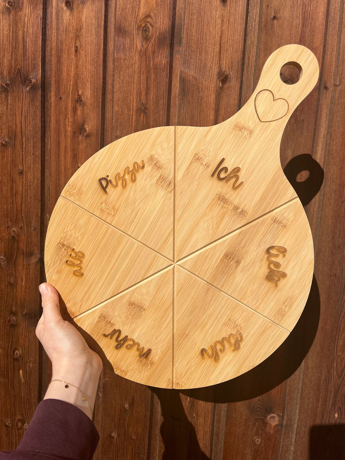 Pizzabrett mit Griff (personalisierbar)